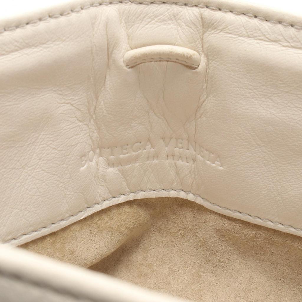 Used BOTTEGA VENETA Intrecciato Shoulder Bag 120773 leather White Used Women