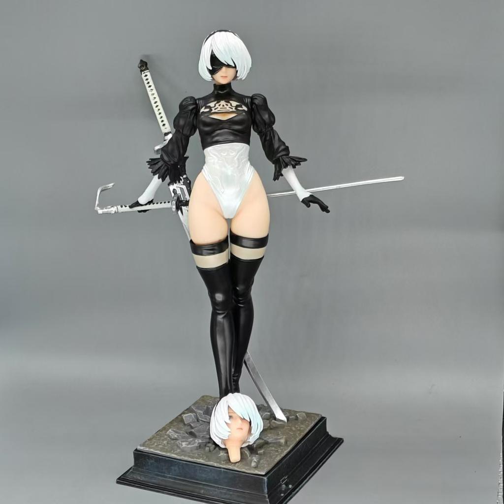 28cm NieR Automata Yorha No TypeB Anime Girl Action Figure Toy Style Game Statue Adult Model Dol 2B PVC 2 4 collection Poseable Articulated Scale