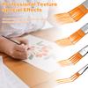 4 Pcs Artist Paint Brush Nylon Bristles Paint Brush Set Professional Flat Comb Painting Brushes Set for Watercolour Beginners