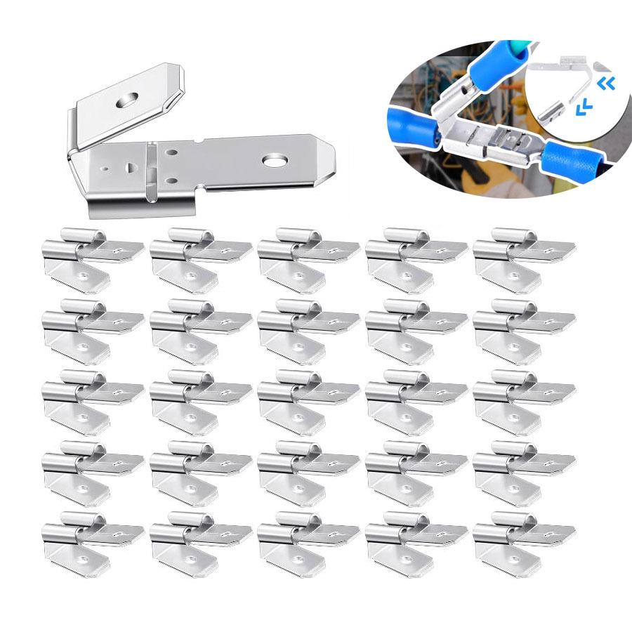 

Double Shovel Connector Electrical Adapter Male-to-Female Quick Disconnect Crimp Terminals 5pcs
