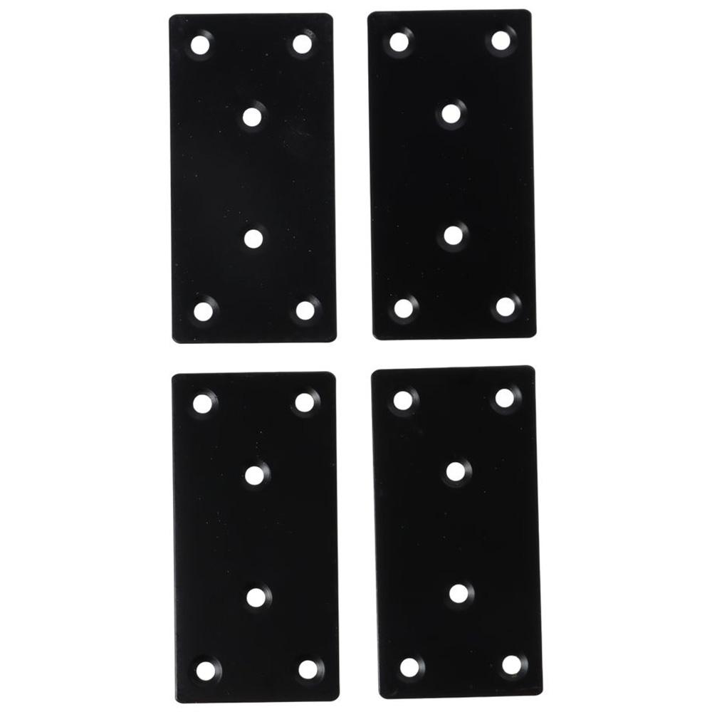4PCS 100 X 50 mm Metal Bracket Black Fixing Joining Plate Smooth Surface Flat Mending Plate  Chair