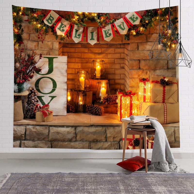 Christmas Tapestry Room Decor Fabric Backdrop Wall Hanging for Bedroom Popular Online Direct Machine Washable Polyester Modern