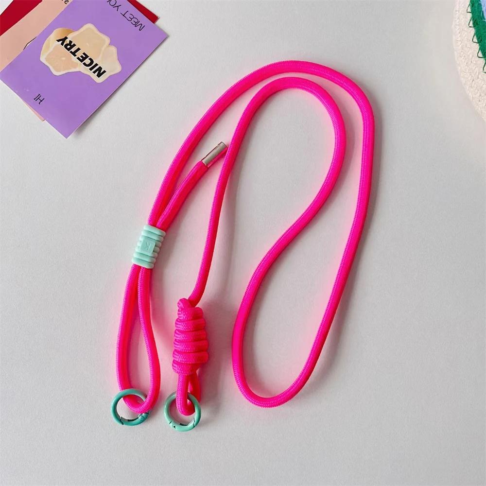 Adjustable Sweet Color Crossbody Lanyard Shoulder Straps Keychain Key Ring Braided Rope Gifts Mobile Phone For iPhone 17 Pro Max
