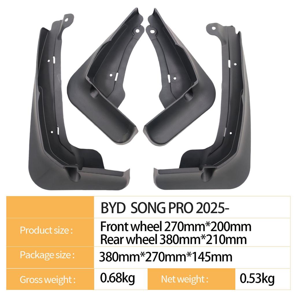BYD Song PRO 2025 Auto Tire Mudguard
