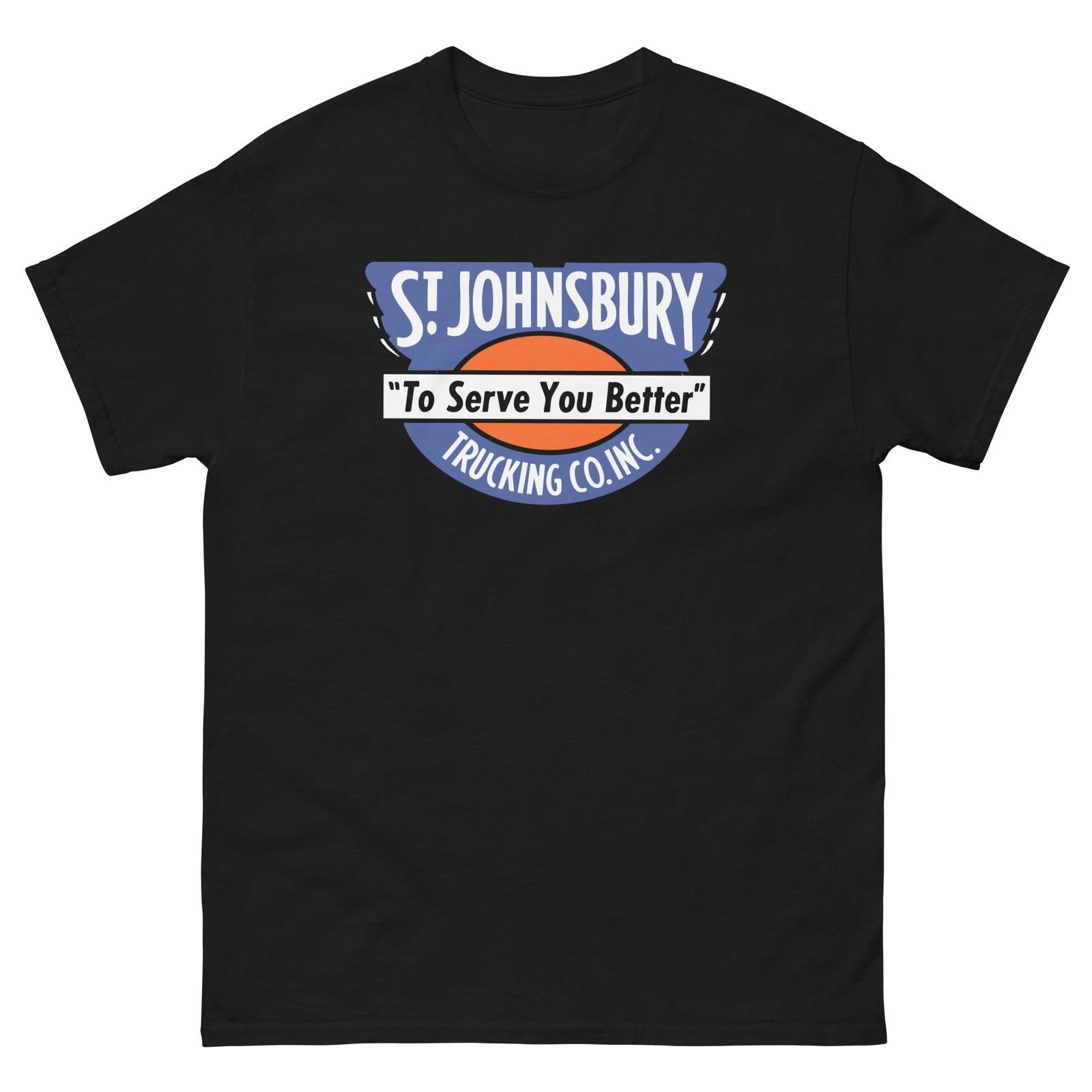 

St. Johnsbury Trucking Black Graphic 100% Cotton T-shirt Mens Tees Top Unisex classic tee L
