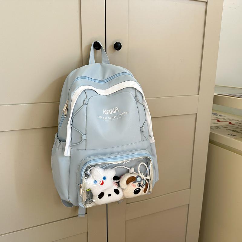 New Backpack Large Capacity Pain Bag Cute Female Student Bag Junior High School Students Leisure Joker Travel Backpack.