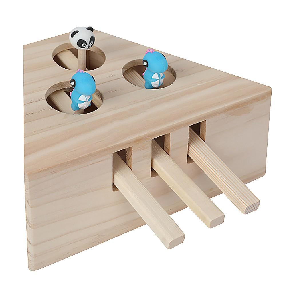 

Игрушка для домашних животных, комнатная, из массива дерева, интерактивная, с 3/5 отверстиями, сиденье-царапка для мыши жёлтый