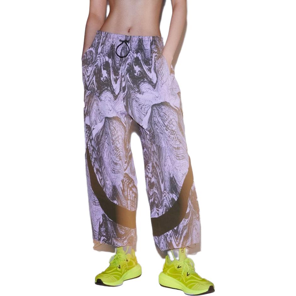 Adidas High-Waisted Printed Knit Joggers Women Bottoms Floral IB5096
