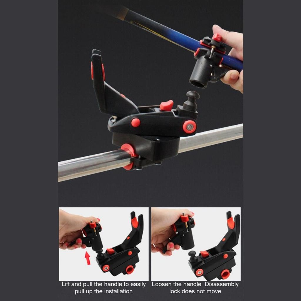 Verstellbarer Angelrutenhalter Angelrutenhalter Soft-Touch Ergonomisch Rotation 360° (Große Größe)