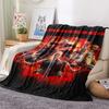 1PC Rammstein Band Print Flannel Blanket, High Quality All Seasons, Home Decor, Warmth and Comfort, Perfect for Christmas Gifts