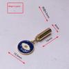 Gold Bell Devil's Eye Enamel Pendant Rope End Buckle