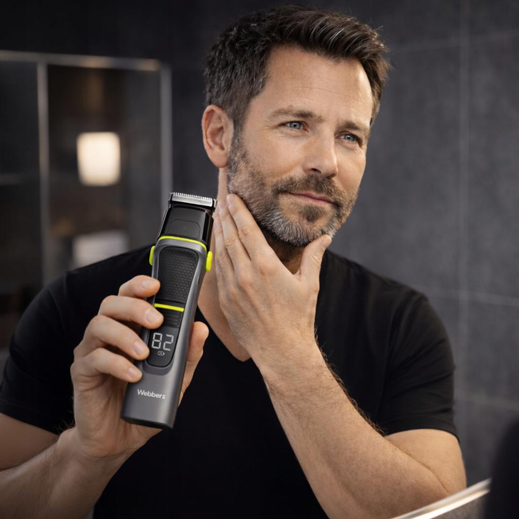Webber 14-in-1 Men's Trimmer - Shaver + Beard + Hair + Nose Wet&Dry PRO Set