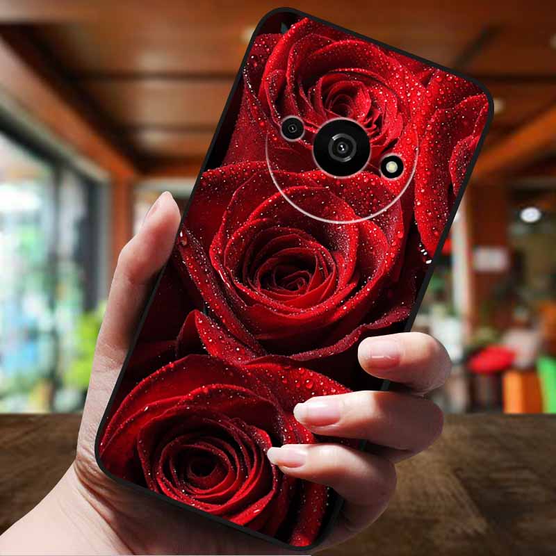 Für Xiaomi Redmi A3 Hülle Niedliche Cartoon Anti-Klopfen Silikon Weiche TPU Rückseite für Redmi A3 pro 4G Handyhülle A 3 RedmiA3 Funda