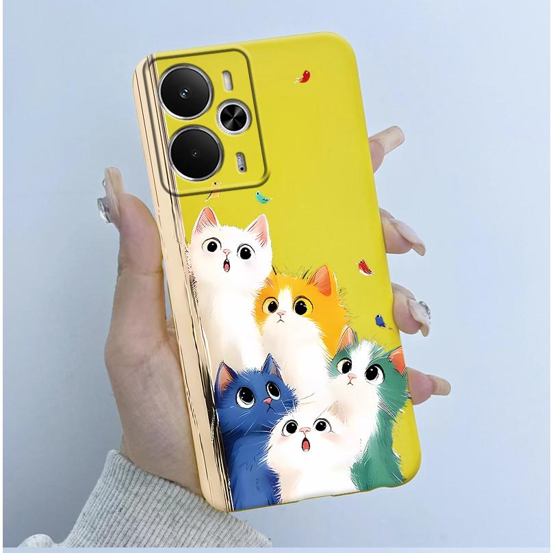 For Realme 14 5G Case RMX5075 Hot Cute Cartoon Panda Cover Soft Silicone Phone Case For Realme 14T Realme14 T 5G Back Cover Bags