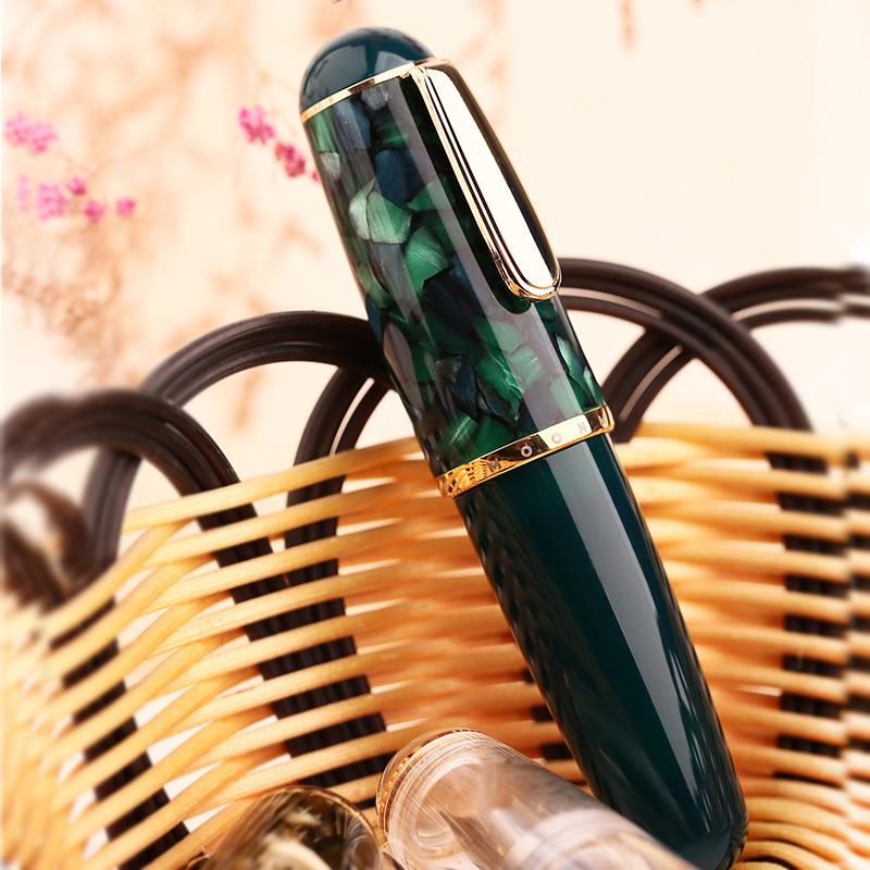 MAJOHN Q1 Short Cute Fountain Pen Hand Ledger Fine Pointed Pen Writing Small Fat Pen School Office Supplies Stationery