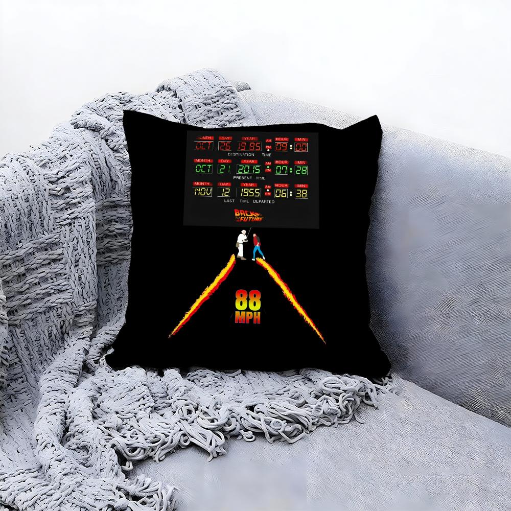 B-Back To The F-Future Cushion Cover Premium Comfort Reversible Pillow Cove -Two in One Design for Any Room & Car Interior