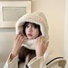 New Korean Hat for Women In Autumn and Winter Lei Feng Hat Warm and Versatile Fashion Casual Plus Velvet Thickened Knitted