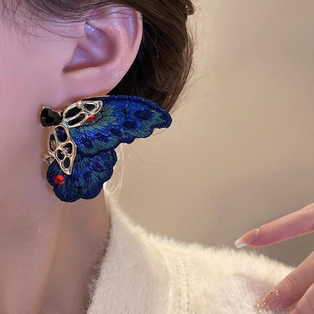 Luxury Embroidery Butterfly Earrings Ear Jewelry Delicate Earrings for Women  Gifts