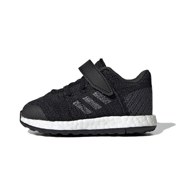 

Adidas Pureboost Go Series El I Удобные Легкие Нескользящие Низкие Кроссовки для Ходьбы Детская Обувь Черно-Белая F34017 23