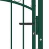Garden Gate EMMEN with Spikes Steel 104 X 109.5 Cm Green