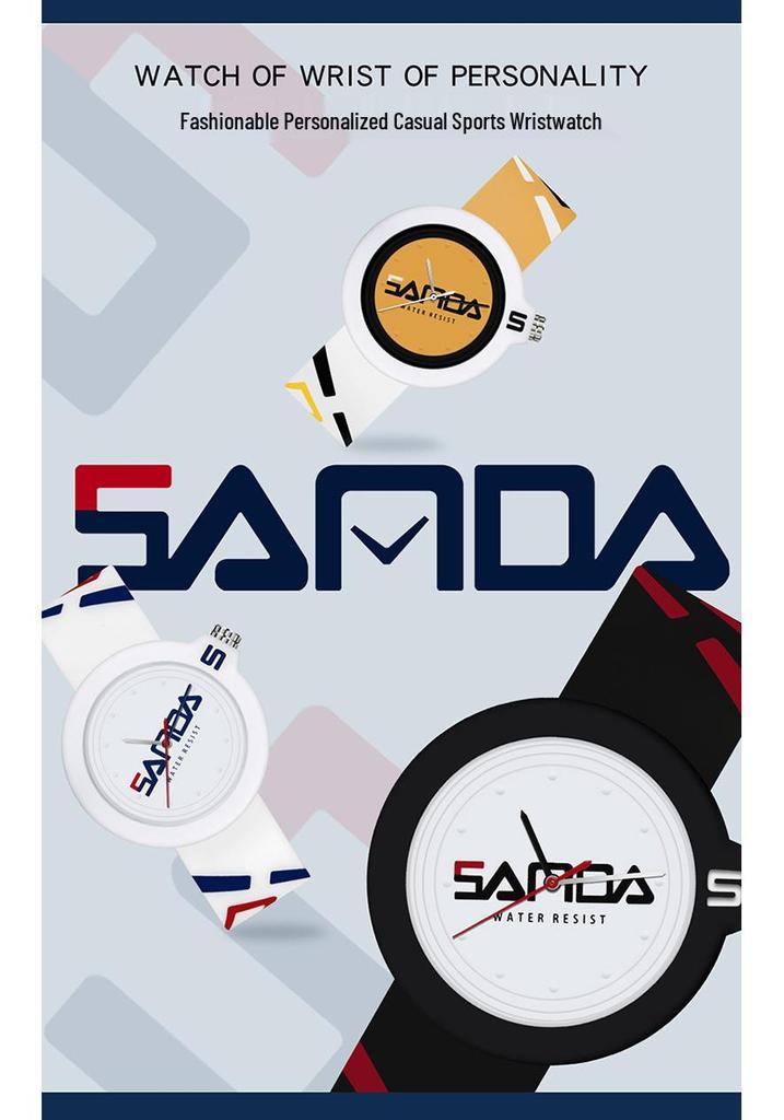 Sanda Silicone Strap Trendy Personality Watch: Unisex, Cool, Simple, for Primary & Secondary School Students.