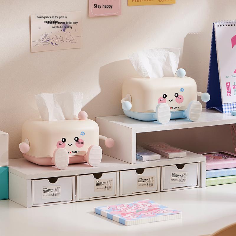 Cartoon Cute Tissue Box for Living Room - Creative High-End Napkin Holder for Coffee Table