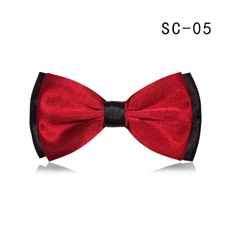 Double Layer Two-Color Bow Tie for Men and Women - Formal Professional Style
