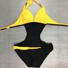Costume da Bagno Intero Bikini Bloccante Colorato alla Moda Decorazione