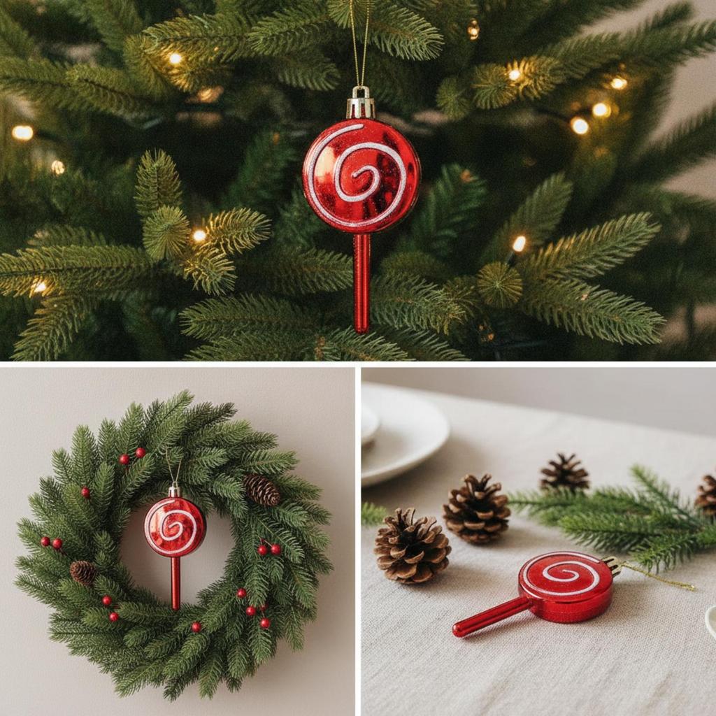 Spiral Candy Swirl Ornament Nostalgic Christmas Ornaments Sturdy