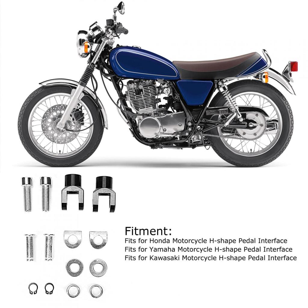 29mm/1.1in Aluminum Motorcycle Footpeg Mounting Kit with Screws and Nuts, Pedal Mounting Accessories