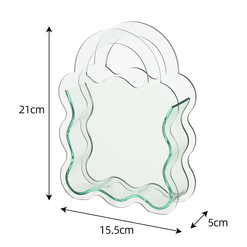 Modern Vase Transparent Colorful Creative Geometric Vase for Flowers Centerpiece Small Fish Tank Home Office Table Decor