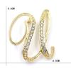 Trendy 26-Letter Rhinestone Brooch Pin - Fashion Accessory for Clothing & Bags