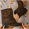 Women Boots Winter New Fashion Frosted Mid-calf Boots Women Low Heel Plus Velvet Knight Boots Elegant Comfortable Shoes