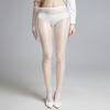 Comfortable Classy White Glossy Tights Open Crotch Bodystockings Sexy Lingerie Women Straight Line T-Crotch Oily Shiny Pantyhose