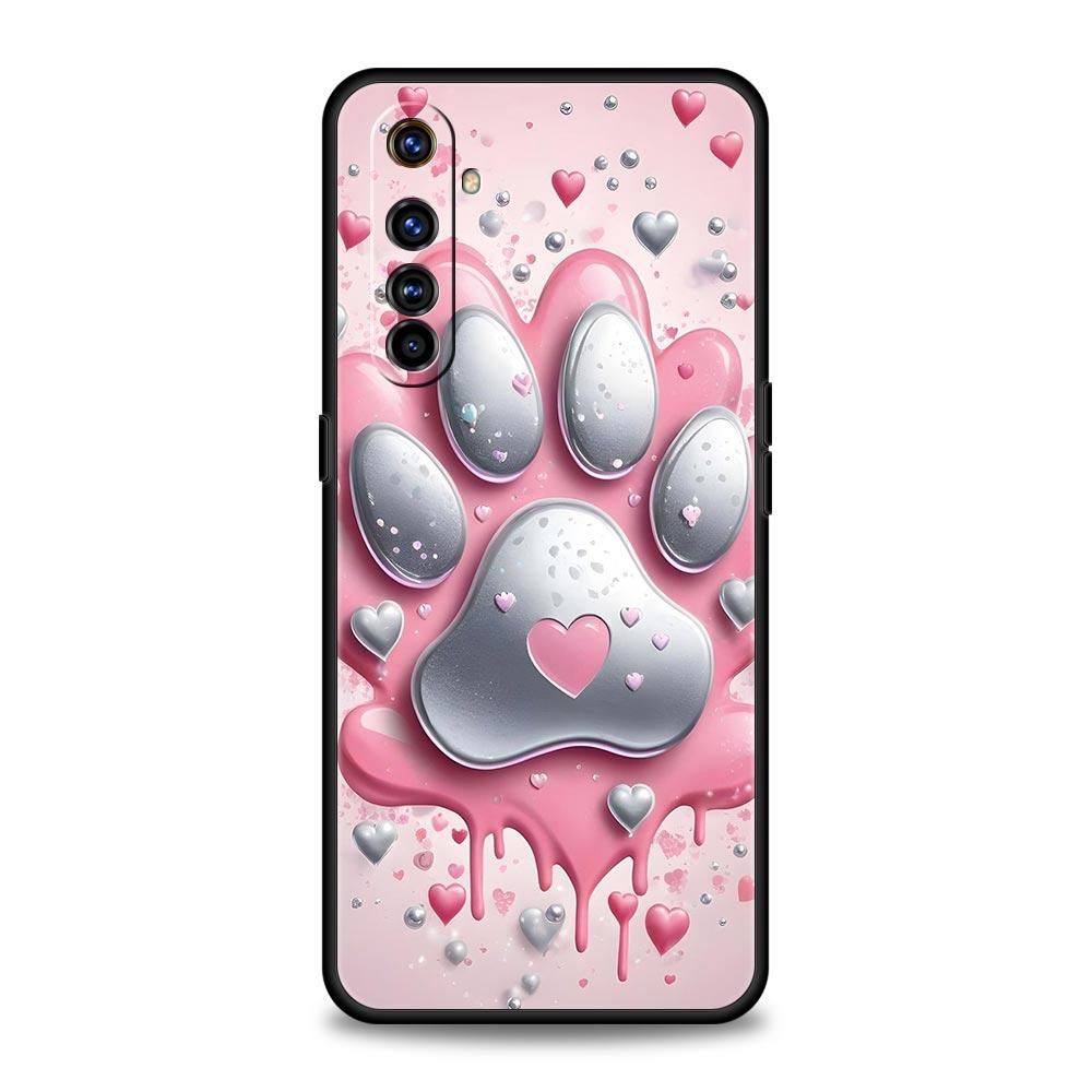 Og Paw Print Aesthetics Case For Realme C67 C63 C55 C53 C35 C25 C21 GT 2 3 5 6 10 11 12 13 Pro Plus 5G Soft TPU Phone Cover Bags