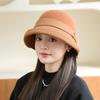 Autumn and winter new woolen millinery trendy fashion warm top hat niche bucket hat