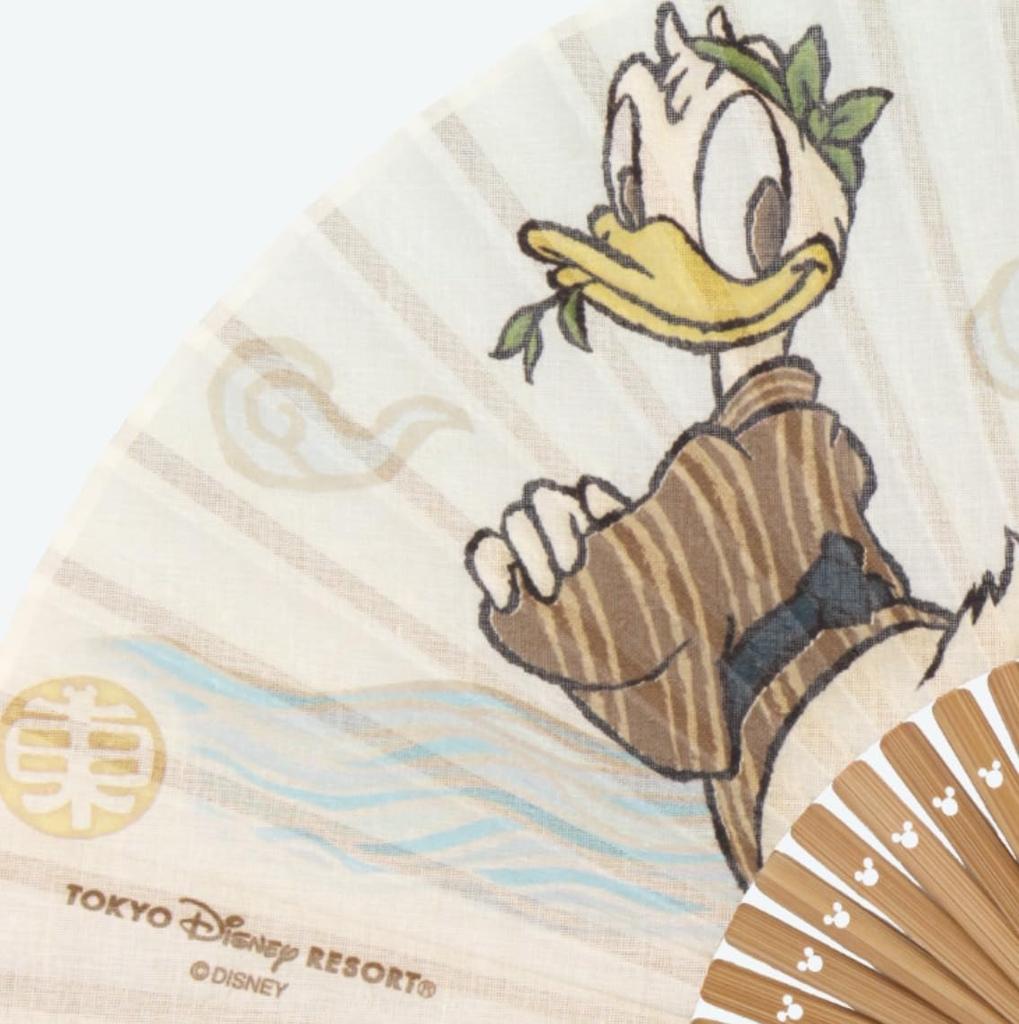 TokyoDisneyResort Fan Japanese Pattern Donald Duck Tokyo Disney Resort Limited Yukata Kimono Japanese Pattern Yukata Kimono Men's