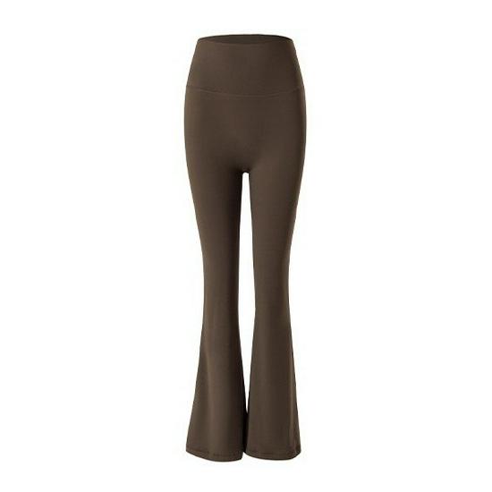 Women’s High Waist Flare Yoga Pants – Slimming Running & Training Trousers Extra Large коричневый