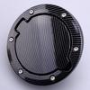 Carbon Fiber Style Fuel Tank Cover Door Gas Filler Cap Fit for Jeep Wrangler JK 2007-2017