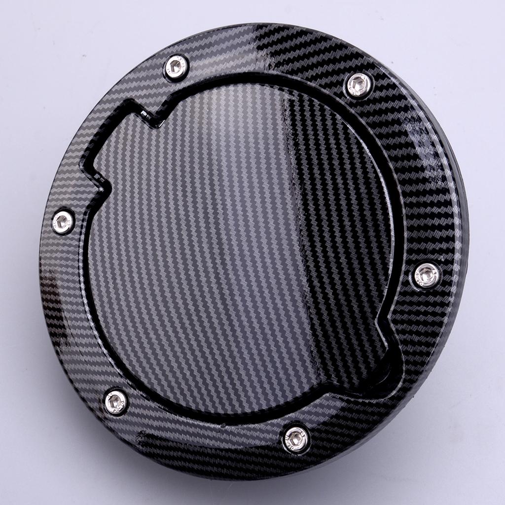 Carbon Fiber Style Fuel Tank Cover Door Gas Filler Cap Fit for Jeep Wrangler JK 2007-2017