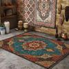 Persian American Retro Carpet Large Area Living Room Decoration Home Ethnic Style Bedroom Rug Cloakroom Lounge Soft Mat Washable