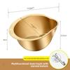 Stainless Steel Rice Washing Basin Inclined Bottom Metal Sieve Colander Rice Fruit Vegetable Strainer Kitchen Cleaning Tools