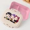 Portable Office Pink kpop Lunch Box Anime Food Storage Containers for k Pop School Picnic Lunchbox Office Dinner Case Gift
