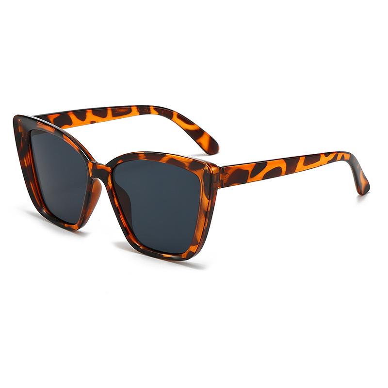 Moda Street Shooting Occhiali da Sole Cat Eye Oggetti di Scena per Foto Montatura Quadrata Leopardata Occhiali da Sole Protezione UV400 Occhiali per Donna