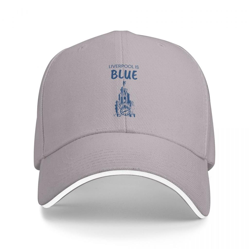 Liverpool Is Blue Everton Liver Building Liver Bird Blue On White Background Baseball Cap Luxury Hat Golf Hat Man Men Women's