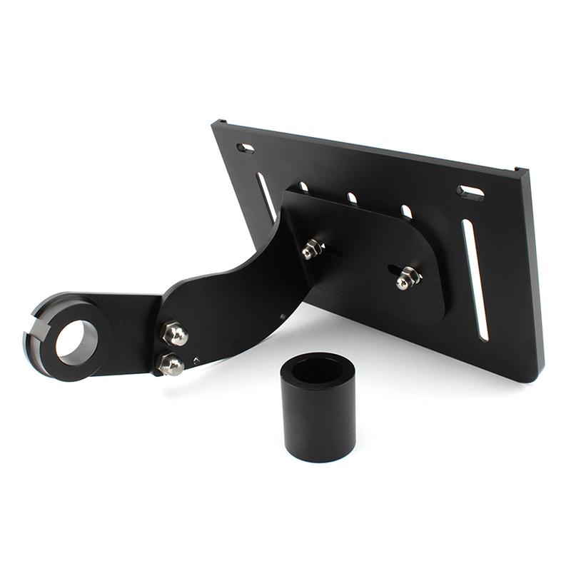 CNC Aluminum Side Mount License Plate Bracket Holder with LED Light for Harley Davidson Softail Street Bob Fat Boy Breakout Custom Motorcycle