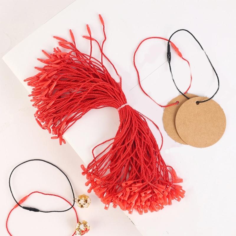 Pack of 100 Clothing Label String Hanging Textile Accessory Hanging Cords Soft Hanging Ropes for Garments