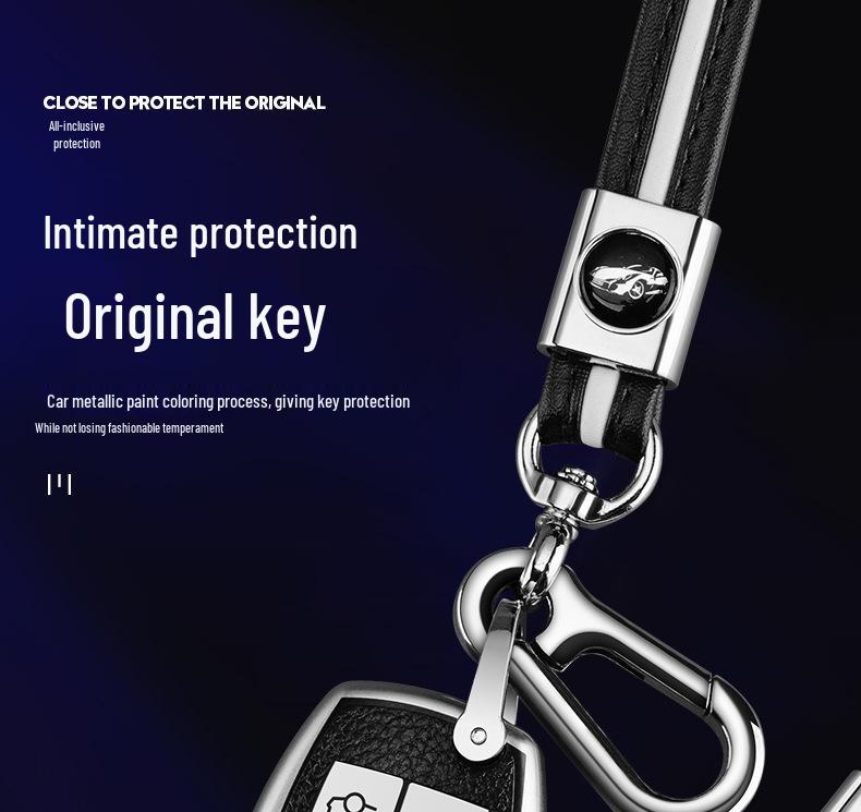 Mercedes-Benz Car Key Shell TPU Cover for CLA200, GLC260, C260L, GLA, C300 - Electroplated with Buckle (Female Design)