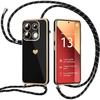 Case - Xiaomi - Redmi Note 13 Pro 4G - Black - Shockproof TPU - Heart Pattern