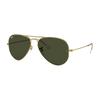 Ray Ban Aviator Frame Metal Sunglasses with Gold Frame and Green Lenses Unisex